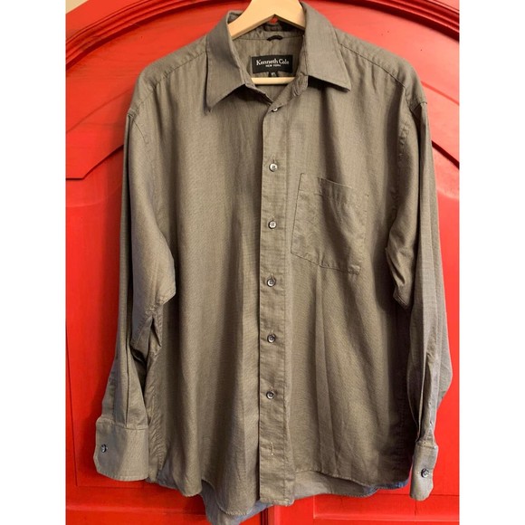 Kenneth Cole New York Mens Dress Button Down Shirt EUC Size 16 1/2 32 / 33 - Picture 1 of 2